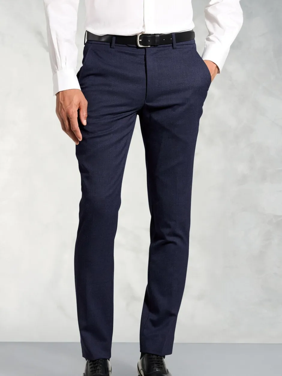 Formele Broek|Brook Taverner Lichtblauw - Flannel Trousers