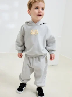 Sets En Combisets|Truien En Breisels*Next - Cool Vibes Printed Hoodie and Joggers Set (3mths-7yrs) Lichtblauw