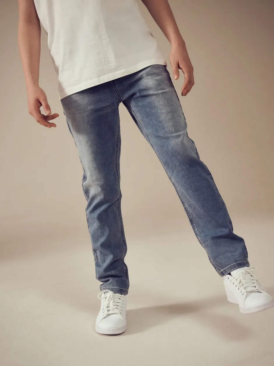 Jeans|Next - Jeans met stretch en elastische taille (3-16 jr) Lichtblauw