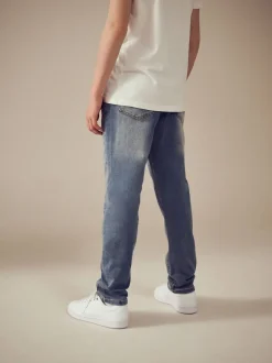 Jeans|Next - Jeans met stretch en elastische taille (3-16 jr) Lichtblauw