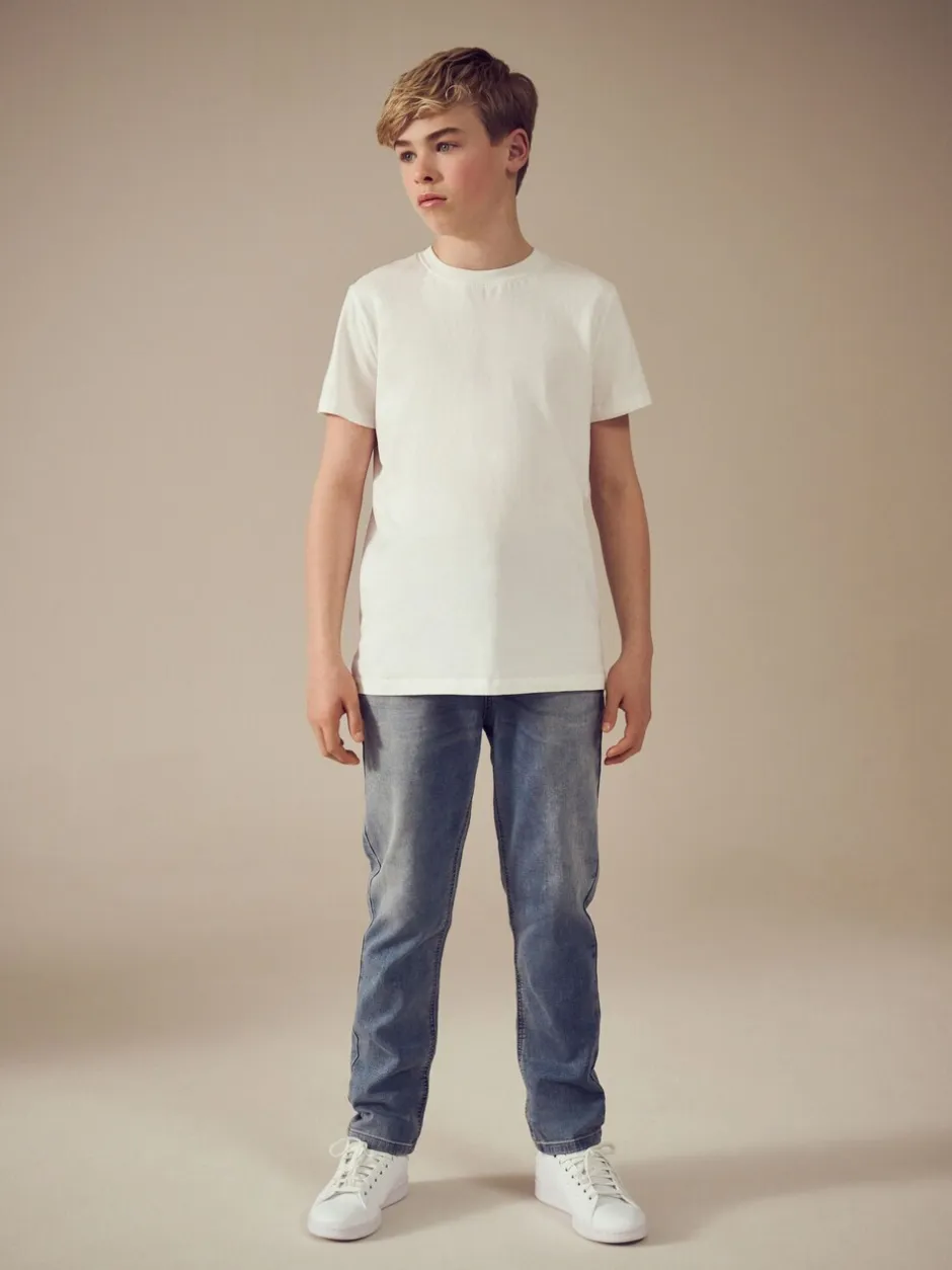 Jeans|Next - Jeans met stretch en elastische taille (3-16 jr) Lichtblauw