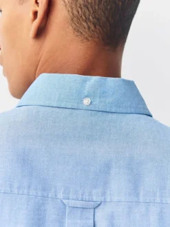 Formele Overhemden|Shirts|Next Lichtblauw - Normale Pasvorm - Oxford-hemd met lange mouwen