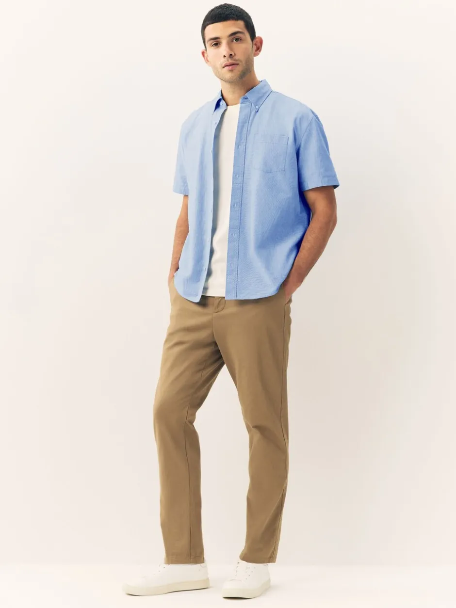 Shirts*Next Lichtblauw - Oxford-overhemd met korte mouwen