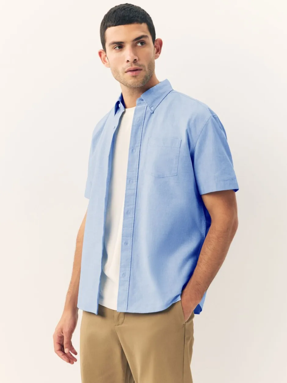 Shirts*Next Lichtblauw - Oxford-overhemd met korte mouwen