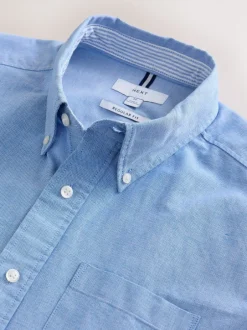 Shirts*Next Lichtblauw - Oxford-overhemd met korte mouwen