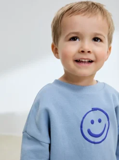 Joggingbroeken|Sweaters En Hoody´S*Next - Printed Crew Neck Sweat Top & Joggers Set (3mths-7yrs) Lichtblauw