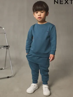 Truien En Breisels|Sets En Combisets|Next Lichtblauw - Set met sweatshirt en joggingbroek (3mnd-7jr)