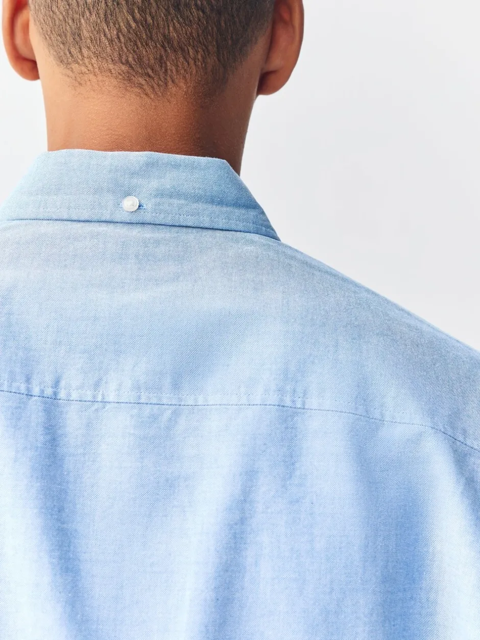 Formele Overhemden|Shirts*Next Lichtblauw - Slim Fit - Oxford-hemd met lange mouwen