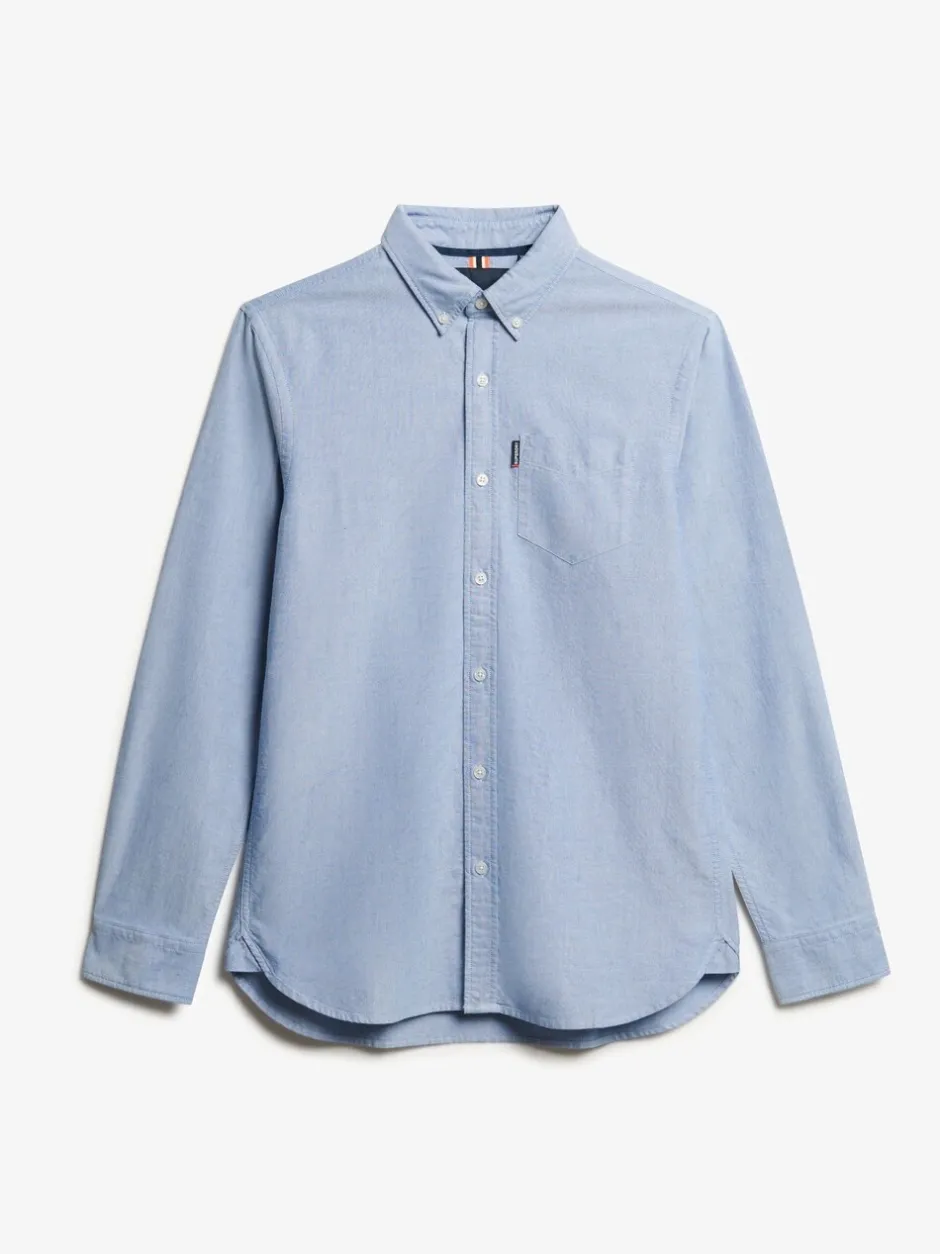 Shirts*Superdry - Essentials Oxford Shirt Lichtblauw