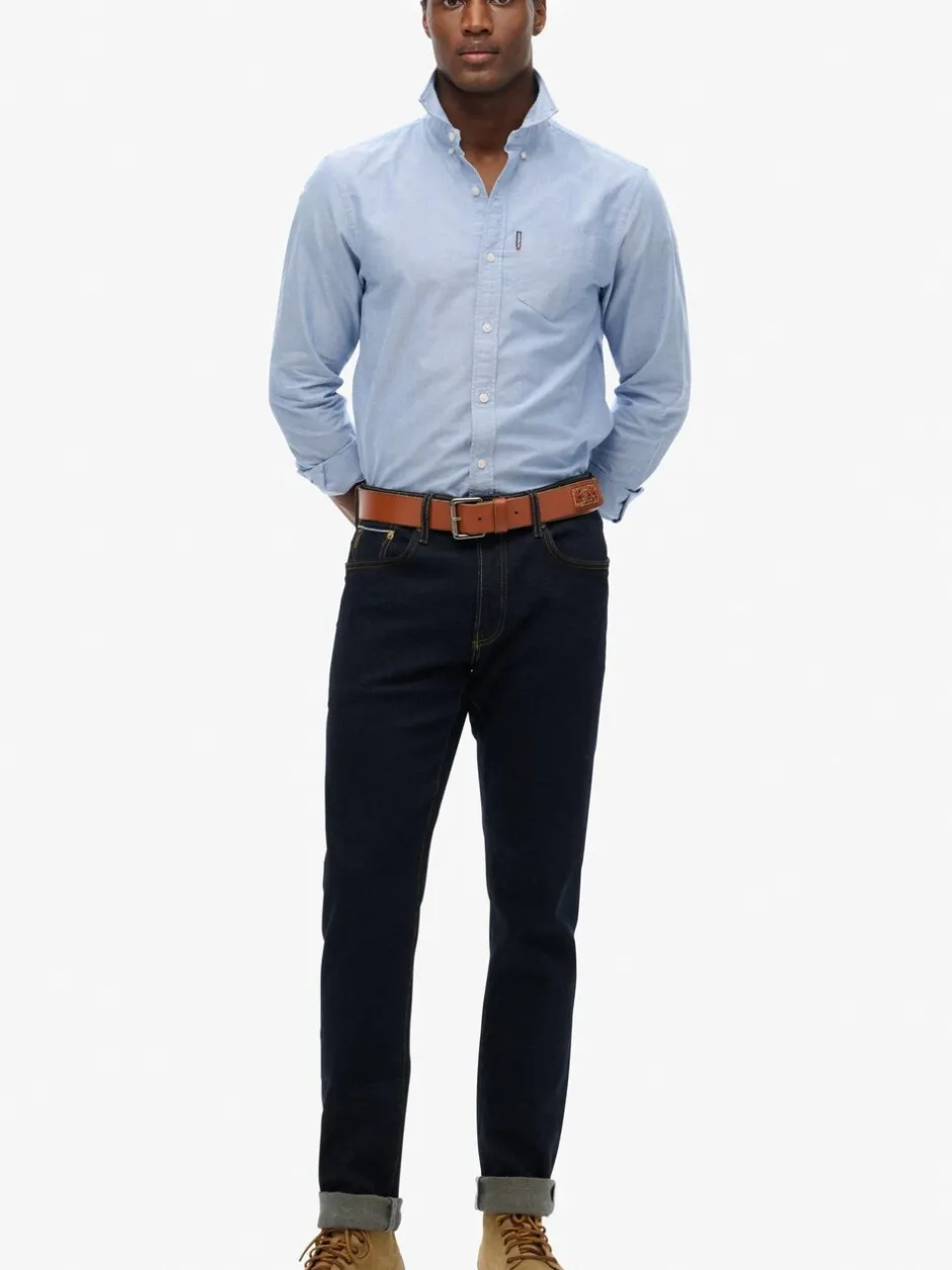 Shirts*Superdry - Essentials Oxford Shirt Lichtblauw