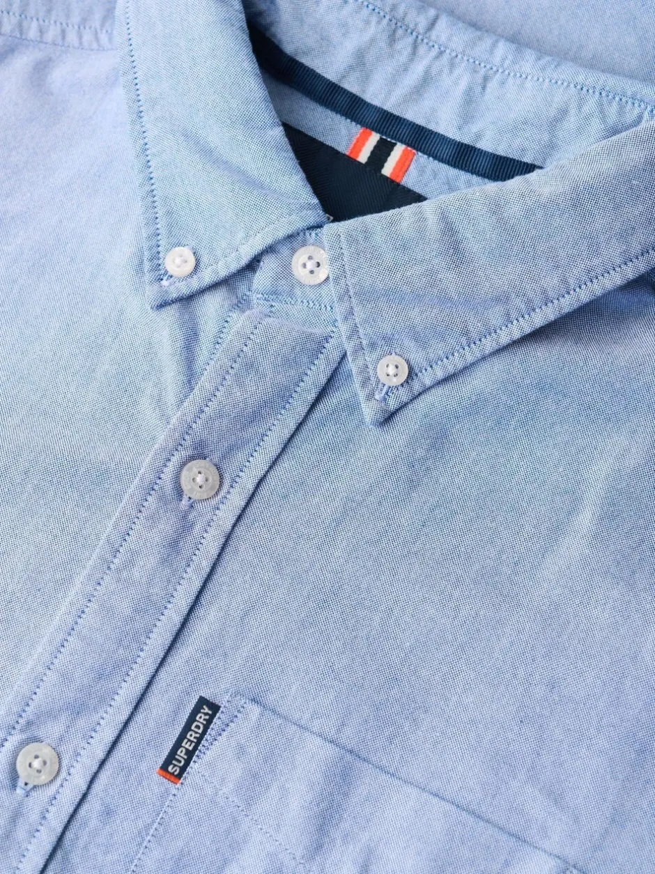 Shirts*Superdry - Essentials Oxford Shirt Lichtblauw