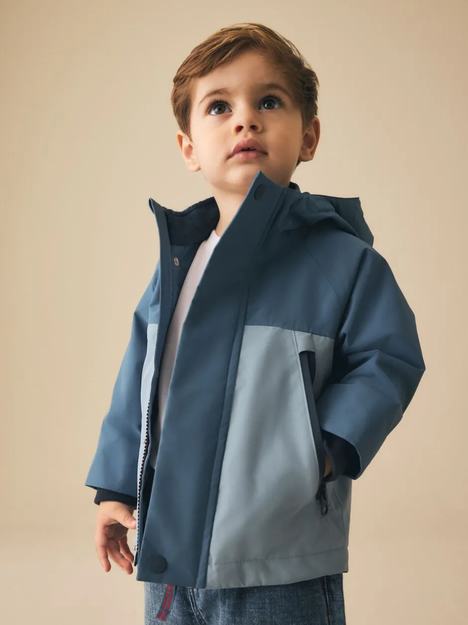 Jassen, Jacks En Kinderwagenpakjes|Jassen En Jacks*Next - Waterproof Fleece Lined Anorak (3mths-7yrs) Lichtblauw