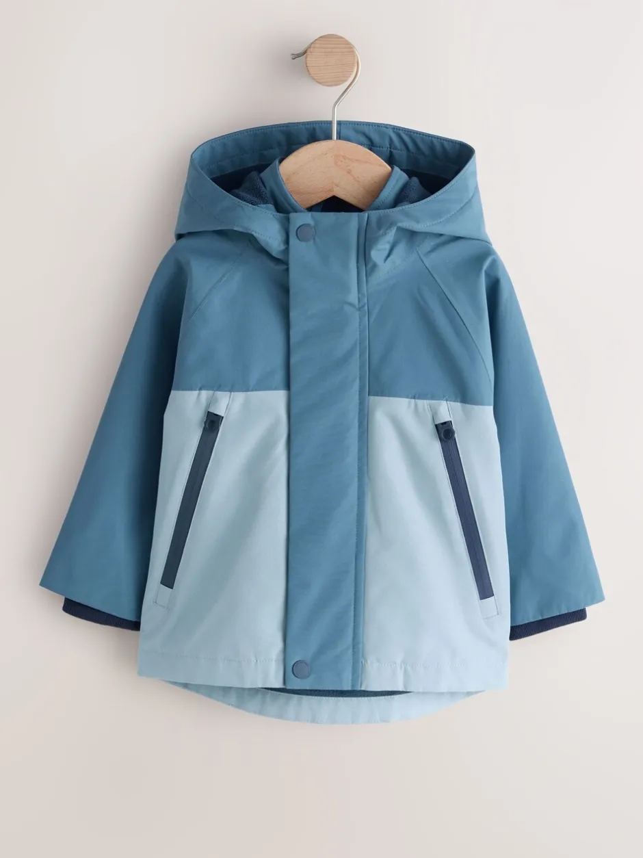 Jassen, Jacks En Kinderwagenpakjes|Jassen En Jacks*Next - Waterproof Fleece Lined Anorak (3mths-7yrs) Lichtblauw