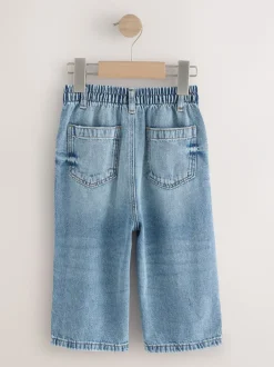 Jeans En Joggingbroeken|Jeans|Next - Jeans met wijde pijpen (3 mnd-7 jr) Lichtblauw denim met slijtageplekken
