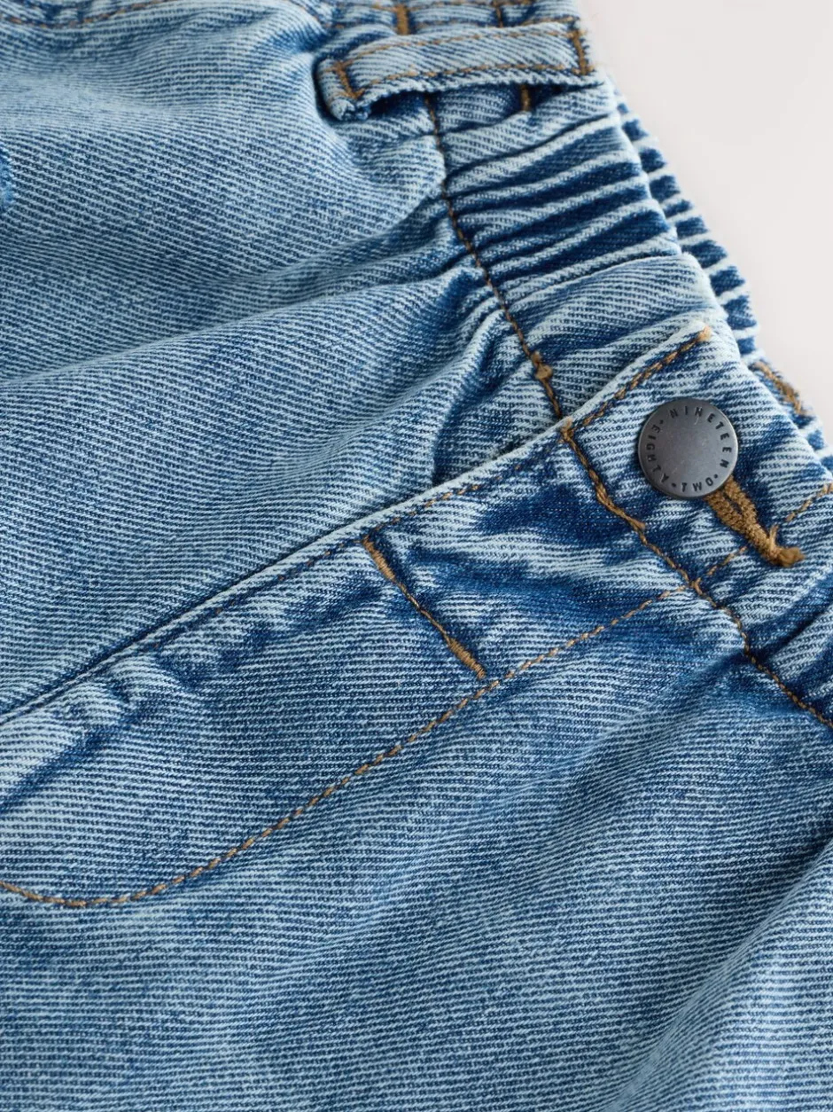 Jeans En Joggingbroeken|Jeans|Next - Jeans met wijde pijpen (3 mnd-7 jr) Lichtblauw denim met slijtageplekken