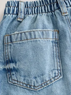 Jeans En Joggingbroeken|Jeans|Next - Jeans met wijde pijpen (3 mnd-7 jr) Lichtblauw denim met slijtageplekken