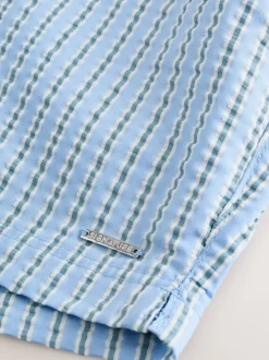 Badkleding*Next Lichtblauw, meerkleurig gestreept - Signature Tailored zwembroek met tailleband