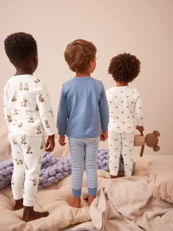 Pyjama's|Nachtkleding En Pyjama's*Next - Verpakking van 3 knusse pyjama's (9mnd-6jr) Lichtblauw met beer