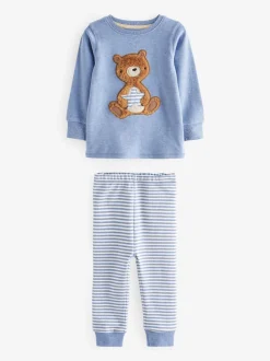 Pyjama's|Nachtkleding En Pyjama's*Next - Verpakking van 3 knusse pyjama's (9mnd-6jr) Lichtblauw met beer