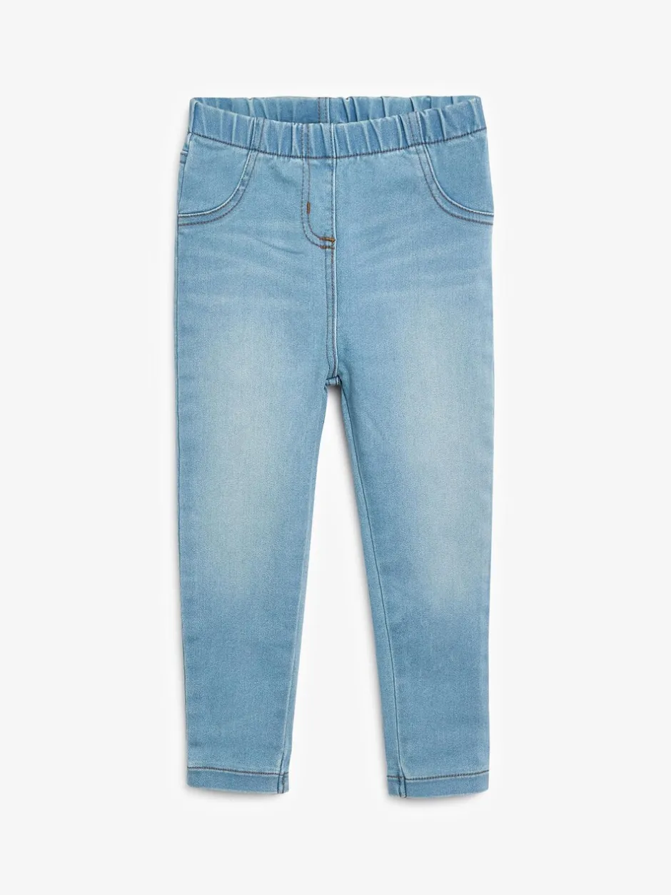 Jeans En Joggingbroeken|Jeans|Next - Jegging met elastische taille (3 mnd-7 jr) Lichtblauwe denim