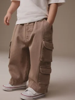 Jeans En Joggingbroeken|Jeans|Next - 100% katoenen Cargobroeken Jeans (3mnd-7jr) Lichtbruin