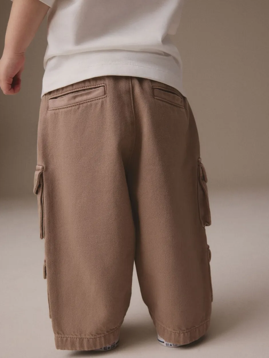Jeans En Joggingbroeken|Jeans|Next - 100% katoenen Cargobroeken Jeans (3mnd-7jr) Lichtbruin