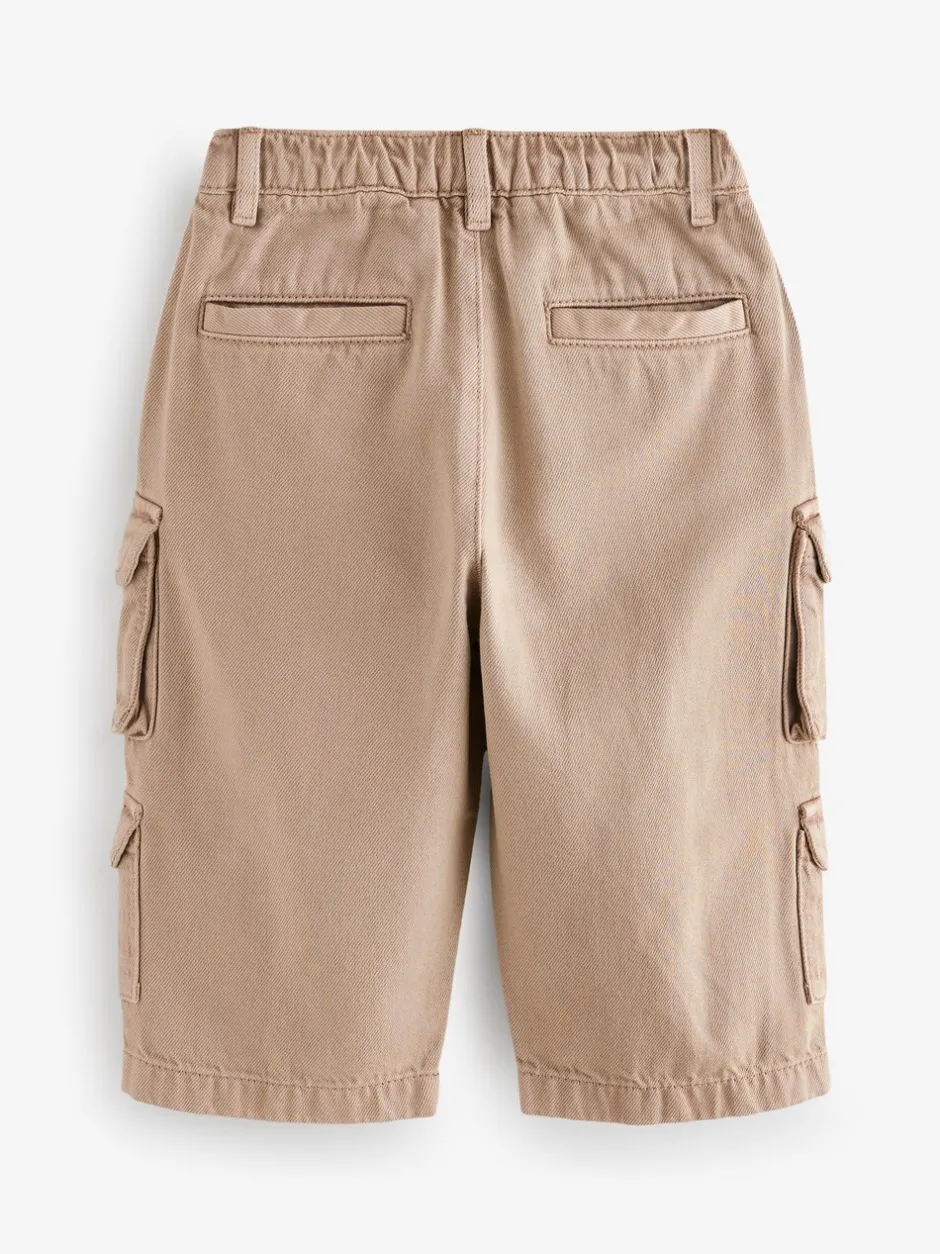 Jeans En Joggingbroeken|Jeans|Next - 100% katoenen Cargobroeken Jeans (3mnd-7jr) Lichtbruin