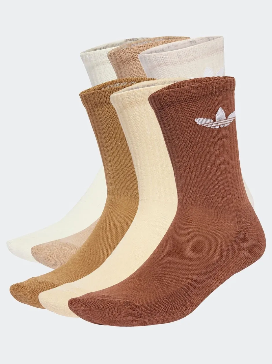 Sokken|Sokken*adidas Lichtbruin - Originals verpakking van 6 Trefoil enkelsokken