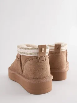 Boots|Baker by Ted Baker - waterafstotende behaaglijke suède meisjes Boots Lichtbruin