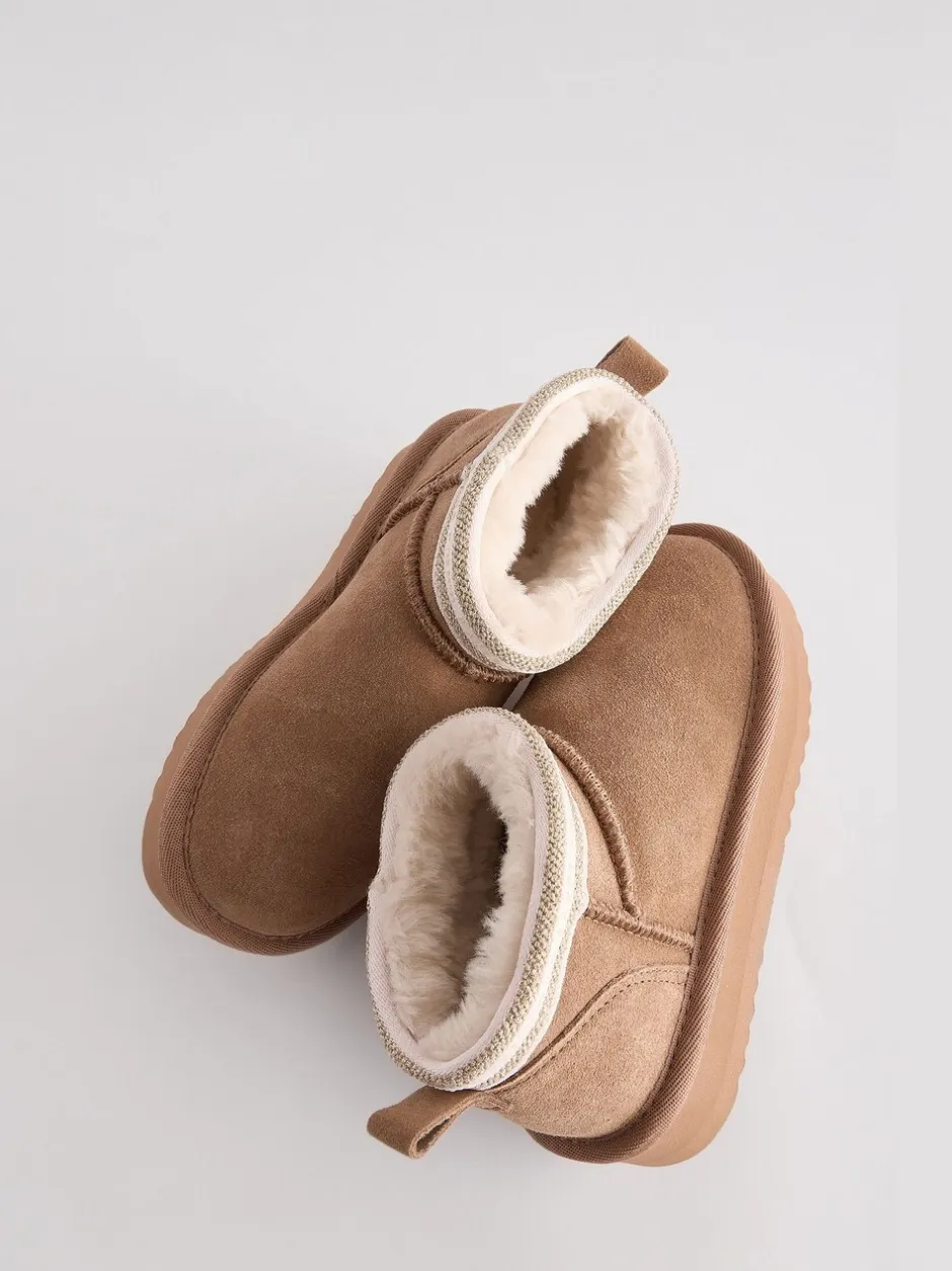 Boots|Baker by Ted Baker - waterafstotende behaaglijke suède meisjes Boots Lichtbruin