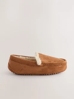 Pantoffels|Next - Behaaglijke pantoffels met mocassin Lichtbruin