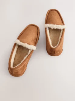Pantoffels|Next - Behaaglijke pantoffels met mocassin Lichtbruin