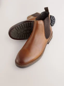 Boots*Next - Casual leren chelsea-laars Lichtbruin