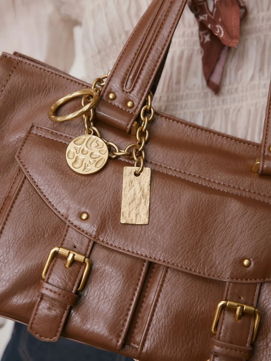 Tassen En Portemonnees|Next - Charm Buckle Hand Held Bag Lichtbruin