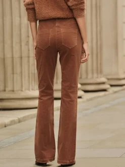 Broeken|Next - Corduroy boot cut broek Lichtbruin