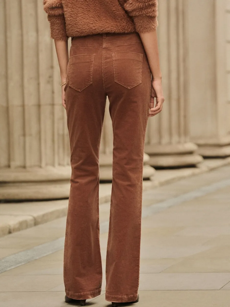 Broeken|Next - Corduroy boot cut broek Lichtbruin