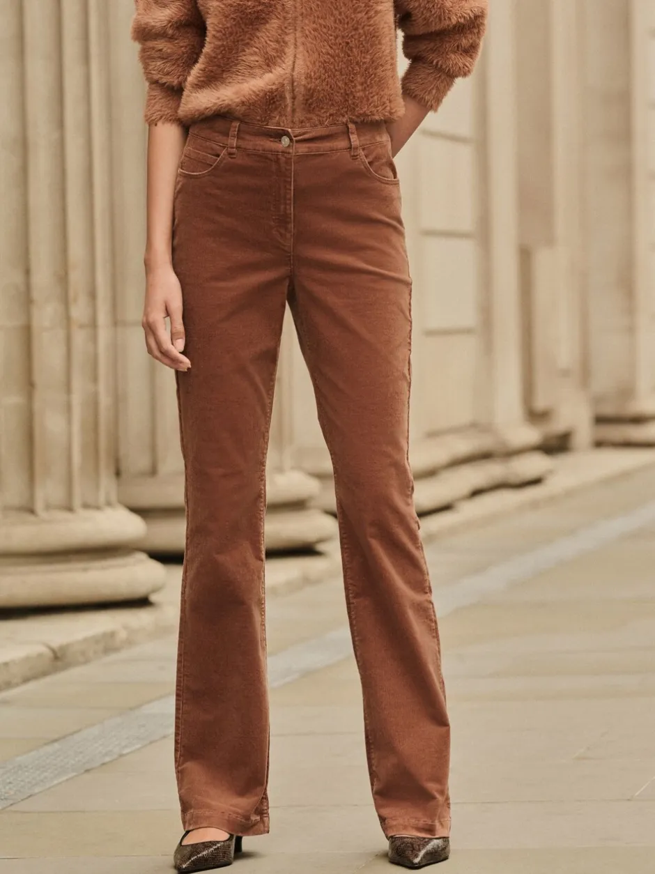 Broeken|Next - Corduroy boot cut broek Lichtbruin