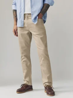 Jeans|Next Lichtbruin - Enkele - Slim fit klassieke stretchy jeans