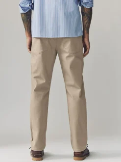 Jeans|Next Lichtbruin - Enkele - Slim fit klassieke stretchy jeans