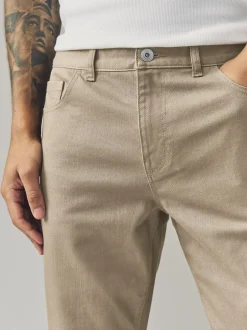Jeans|Next Lichtbruin - Enkele - Slim fit klassieke stretchy jeans