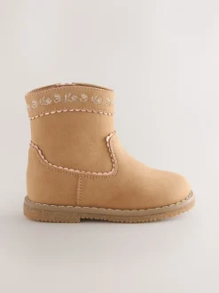 Boots|Next - Enkellaars in cowboystijl Lichtbruin