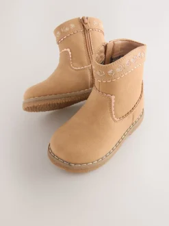 Boots|Next - Enkellaars in cowboystijl Lichtbruin