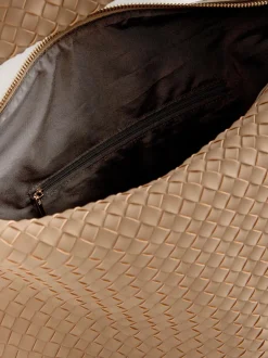 Tassen En Portemonnees|Next Lichtbruin - Faux Suede Weave Shoulder Bag