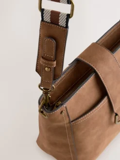 Tassen En Portemonnees|Next - Gestructureerde Messenger-tas Lichtbruin