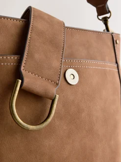 Tassen En Portemonnees|Next - Gestructureerde Messenger-tas Lichtbruin