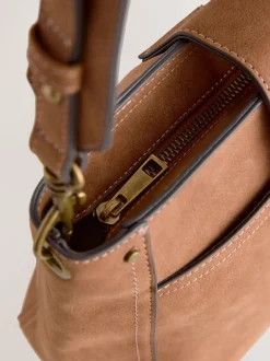 Tassen En Portemonnees|Next - Gestructureerde Messenger-tas Lichtbruin