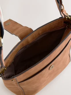 Tassen En Portemonnees|Next - Gestructureerde Messenger-tas Lichtbruin