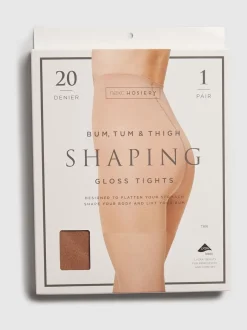 Sokken En Panty's|Next - Glanzende panty van 20 denier voor strakke billen, buik en dijen Lichtbruin