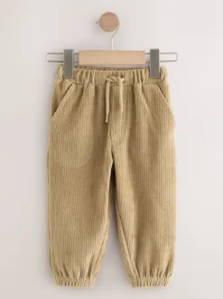 Jeans En Joggingbroeken*Next - Jersey corduroy joggingbroek (3mnd -7jr) Lichtbruin