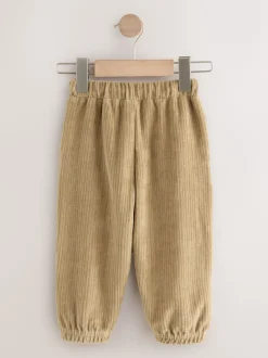 Jeans En Joggingbroeken*Next - Jersey corduroy joggingbroek (3mnd -7jr) Lichtbruin